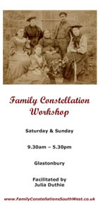 Glastonbury Family Constellation Workshop in May 2014 with Julia Duthie